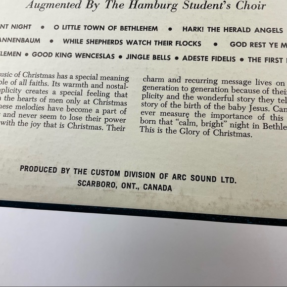Vintage The First Noel 101 Strings Hamburg Students Choir Vinyl Music Record - Picture 5 of 5